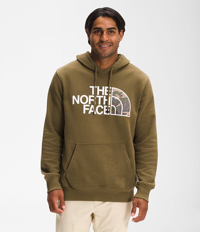 The North Face Bluza Męska Oliwkowe Pół kopuła Pullover - RODX45196